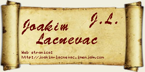 Joakim Lačnevac vizit kartica
